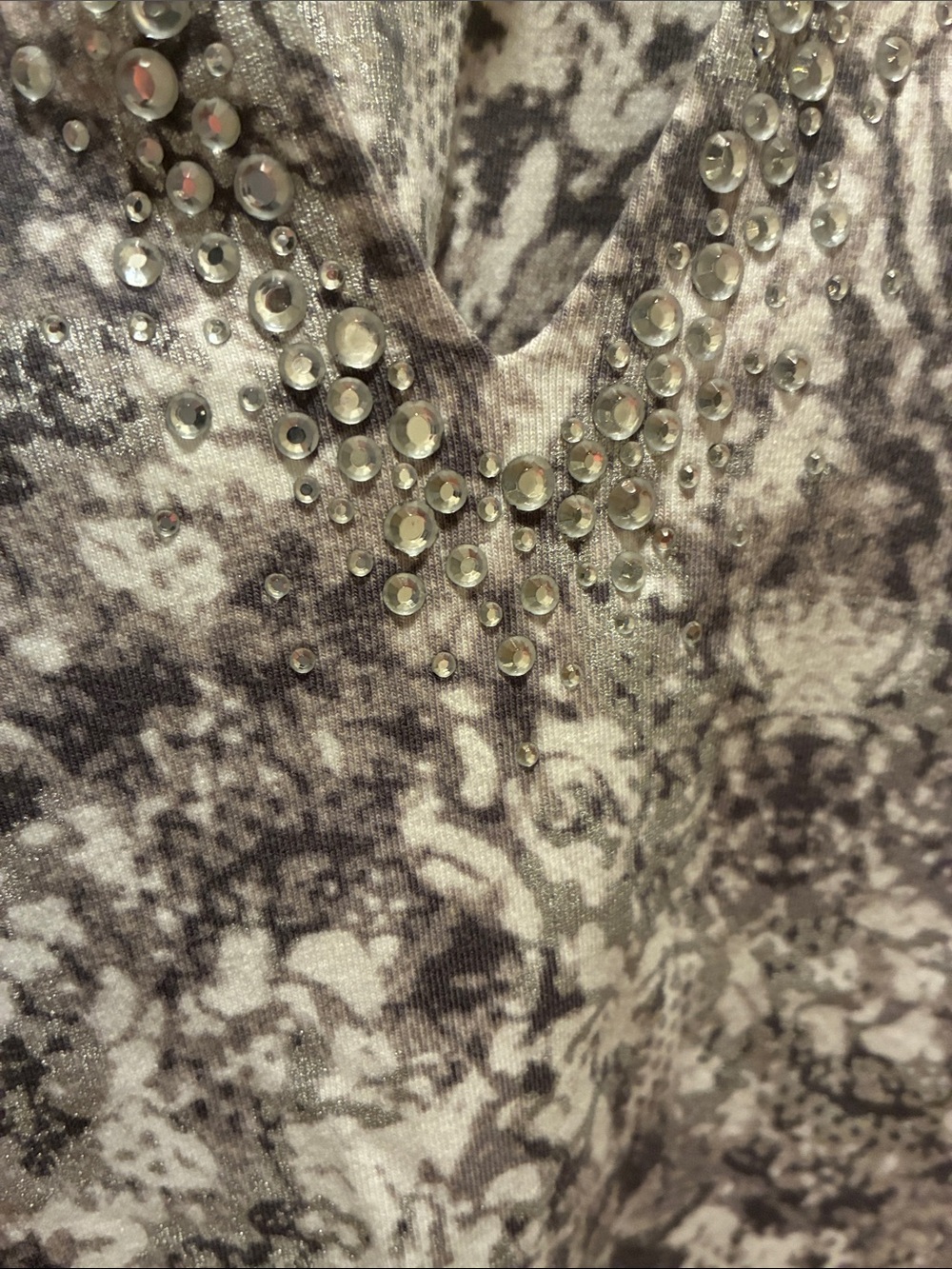 Ruby Rd. Gray Marble-Print Open Cardigan - Picture 3 of 11